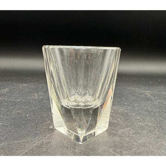 5 vintage clear crystal BRUNO POSSELT Art Deco shot glasses - Picture 4 of 8